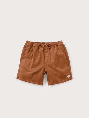 Katin Corduroy Drawstring Shorts Rust Brown Size L